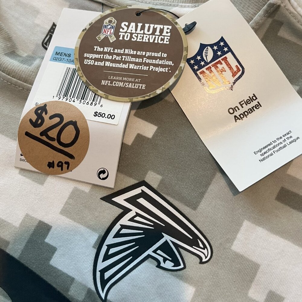 Nike NWT Dry-Fit Atlanta Falcons Salute to Service Men's Medium Shirt - Picture 3 of 4